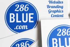 286Blue Pantone Business Cards
